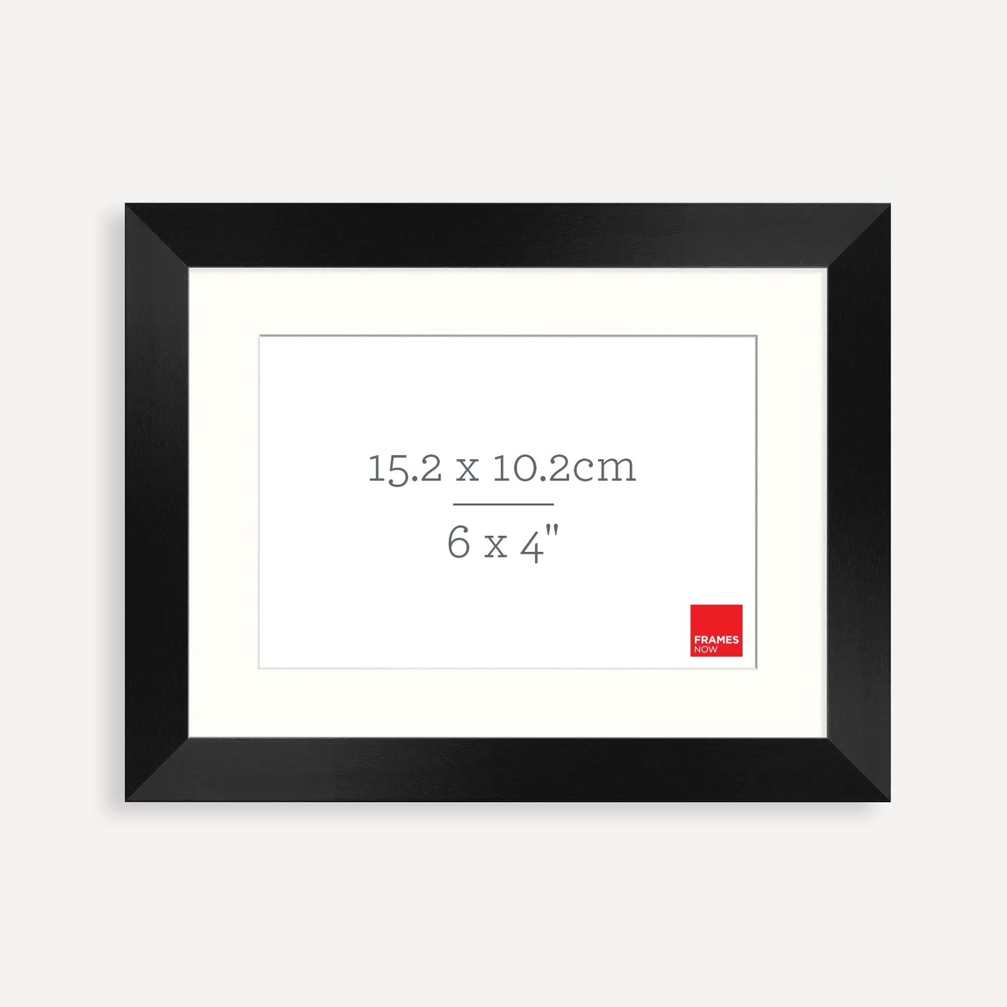 Premium Matte Black Box Picture Frame with Matboard for 15.2 x 10.2cm Artwork