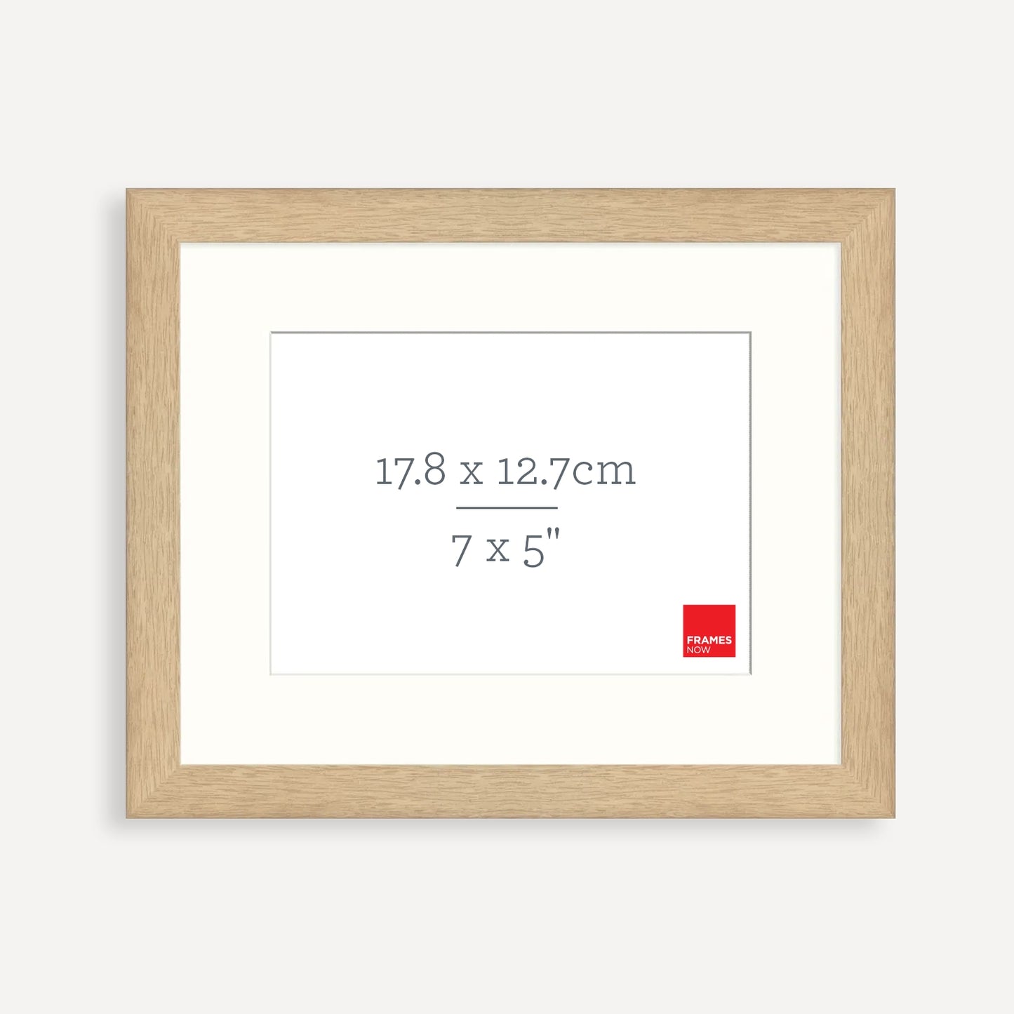 Premium Natural Oak Picture Frame with Matboard for 17.8 x 12.7cm Artwork