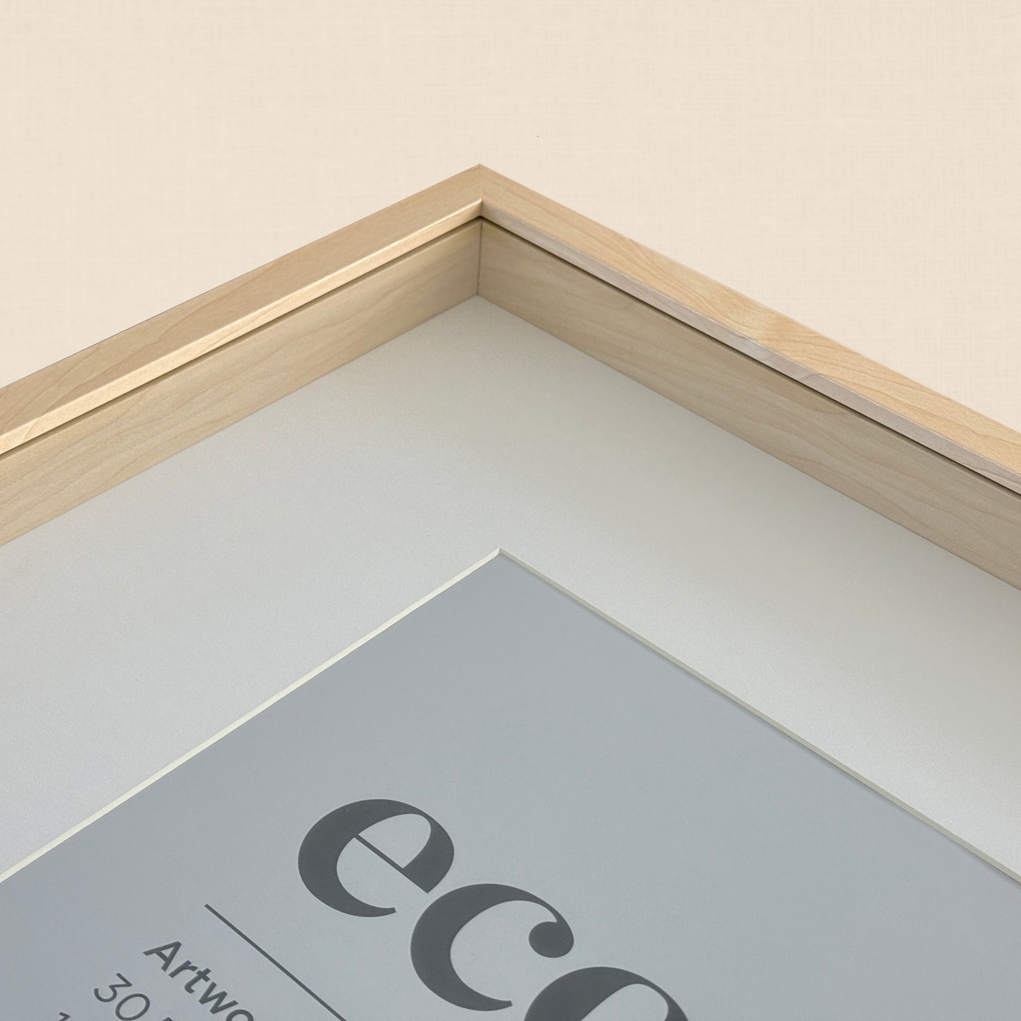 Eco Shadow Box Picture Frame with Matboard for 25.4 x 20.3cm Artwork