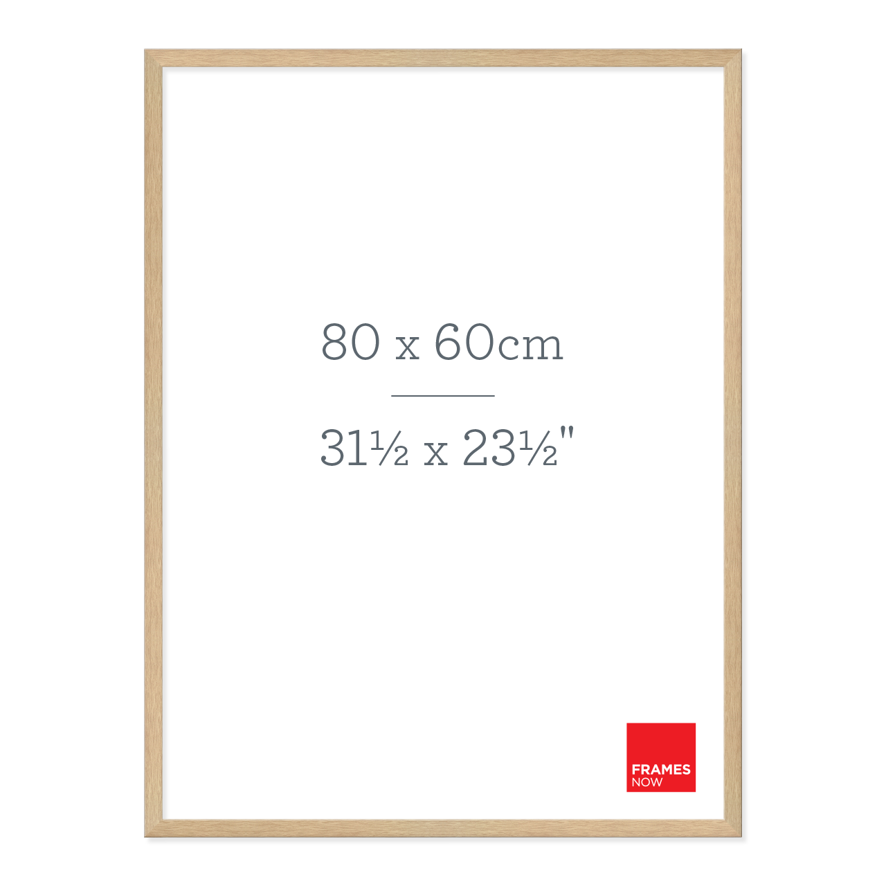 Premium Natural Oak Picture Frame 80 x 60cm Extra Large Frame