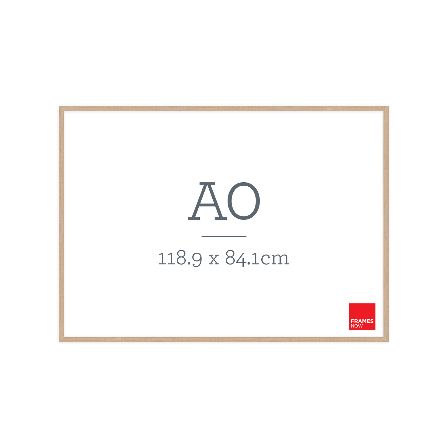 Premium Natural Oak A0 Picture Frame - Genuine Timber Frame for Art & Photos