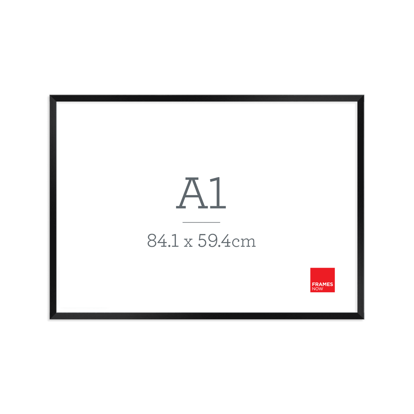 Premium Box Style Matte Black A1 Picture Frame – Modern Display for Art, Posters & Photography