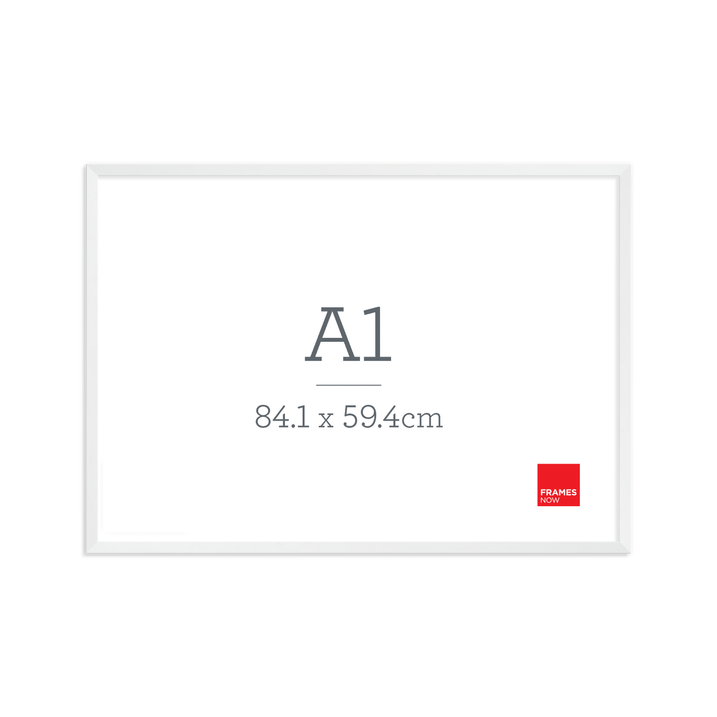 Premium Box Style Matte White A1 Picture Frame – Sleek Framing for Art, Posters & Photography