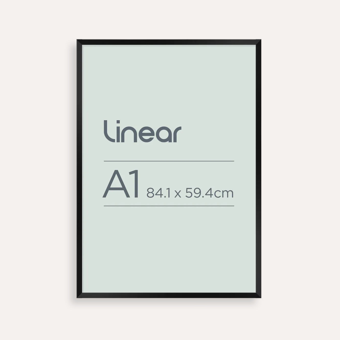 Linear Black A1 Picture Frame – Modern Minimalist Frame for Art, Posters & Photography