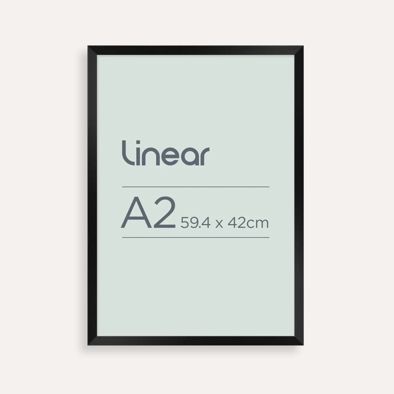 Linear Matte Black A2 Picture Frame – Sleek Display for Artwork, Photos & Posters
