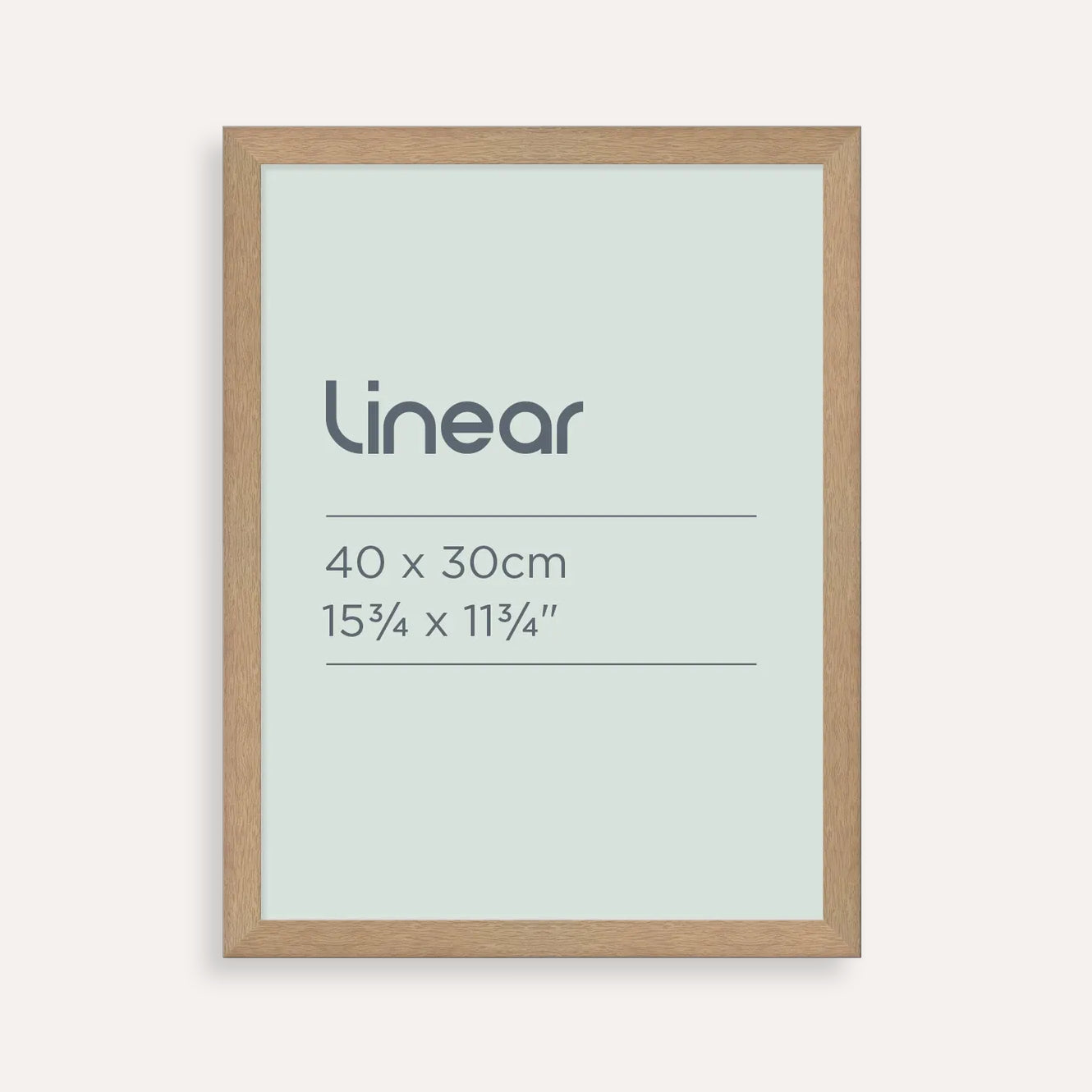Linear Natural Picture Frame for 40 x 30cm Artwork