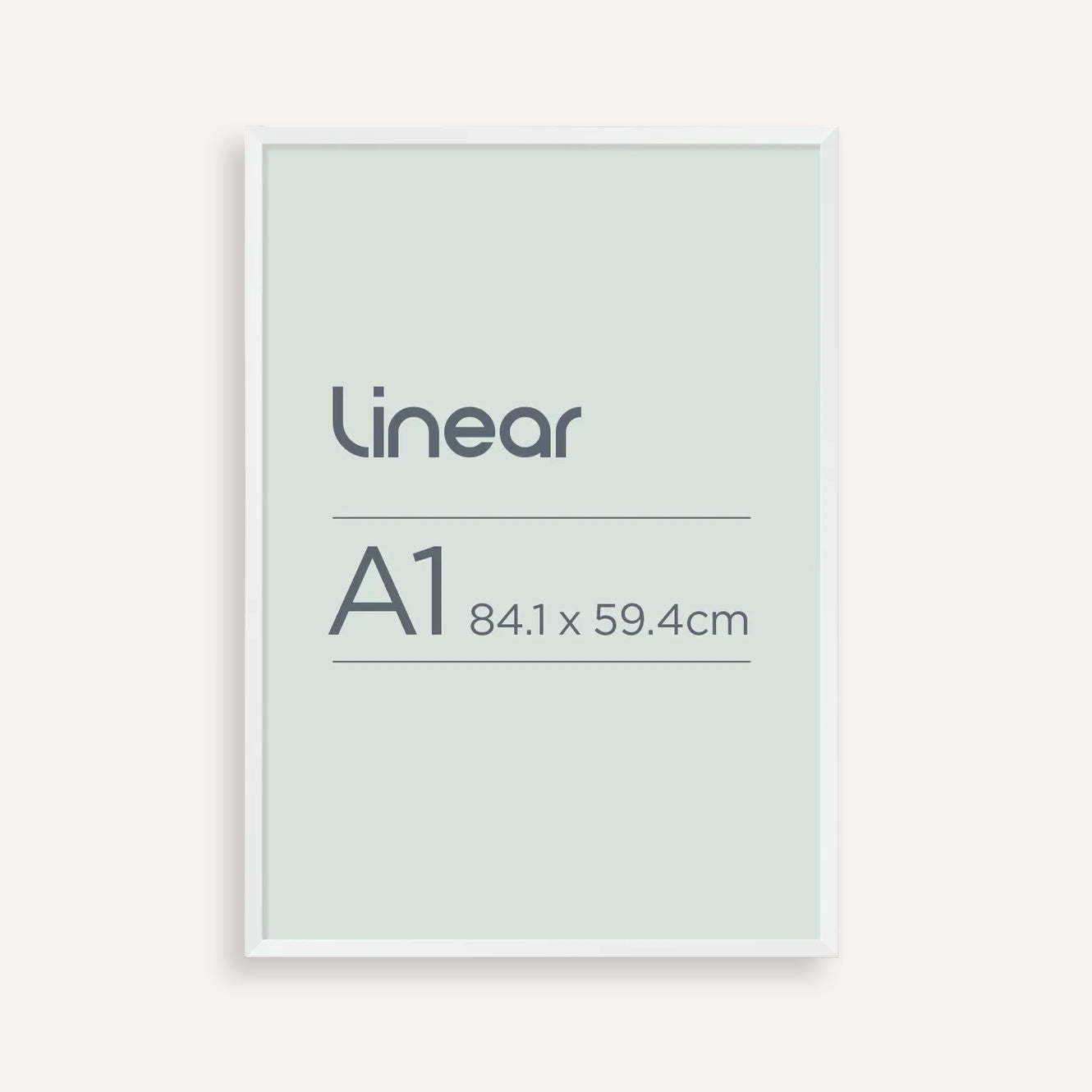 Linear White A1 Picture Frame – Sleek, Minimalist Display for Large Art & Posters