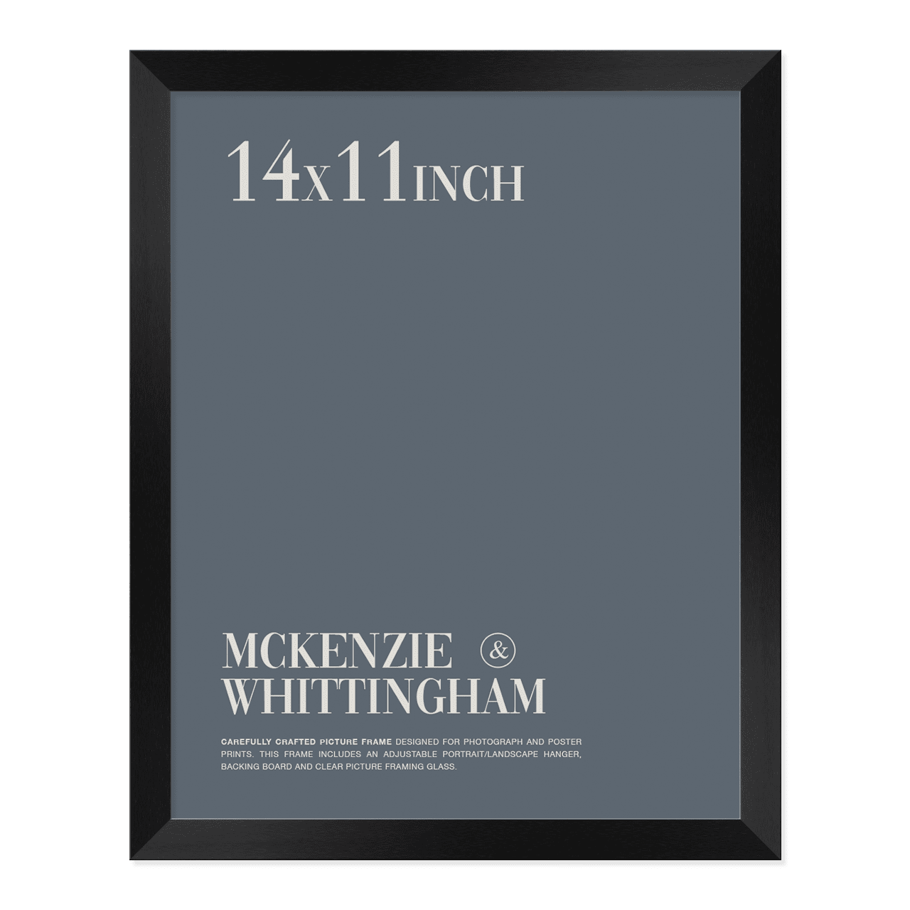 McKenzie & Whittingham Matte Black Picture Frame for 35.5 x 28cm Artwork