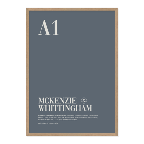 McKenzie & Whittingham Natural Oak Finish Picture Frame for A1 Artwork