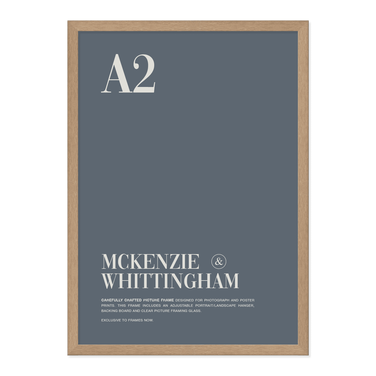 McKenzie & Whittingham Natural Oak Finish Picture Frame for A2 Artwork