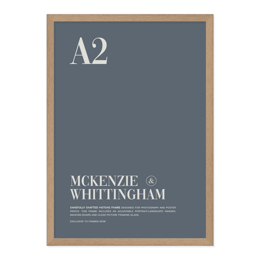 McKenzie & Whittingham Natural Oak Finish Picture Frame for A2 Artwork