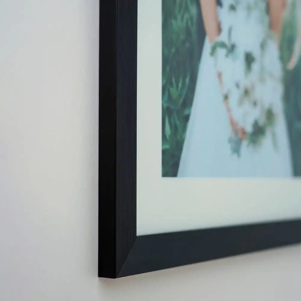Premium Black Timber Finish Picture Frame for 20.3 x 15.2cm Artwork
