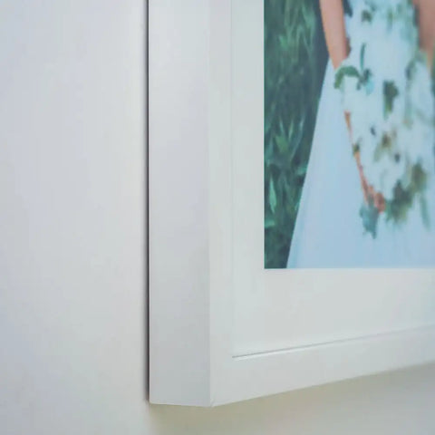 Premium Matte White Box Picture Frame with Matboard for 80 x 60cm Artwork