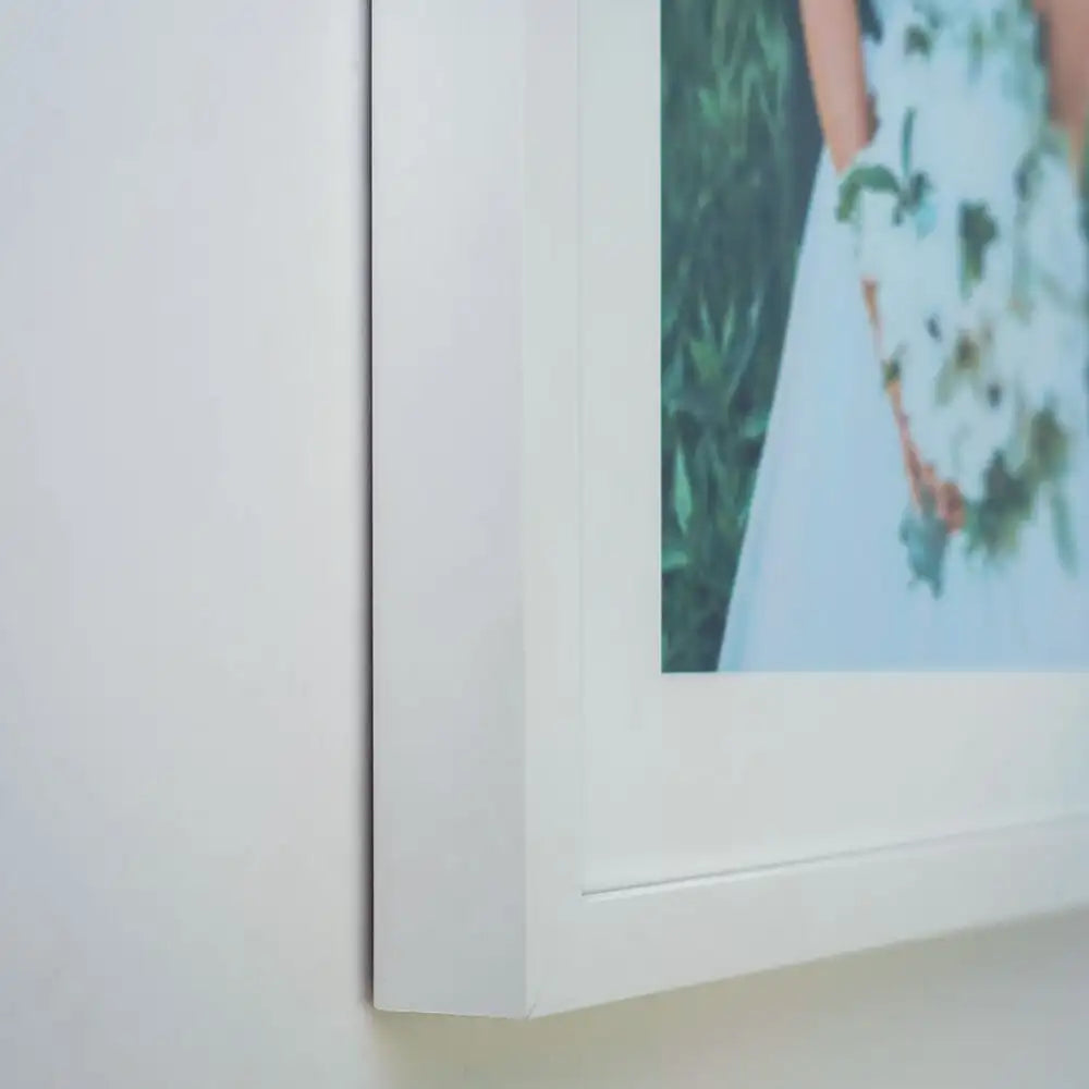 Premium Matte White Box Picture Frame with Matboard for 64 x 45cm Artwork