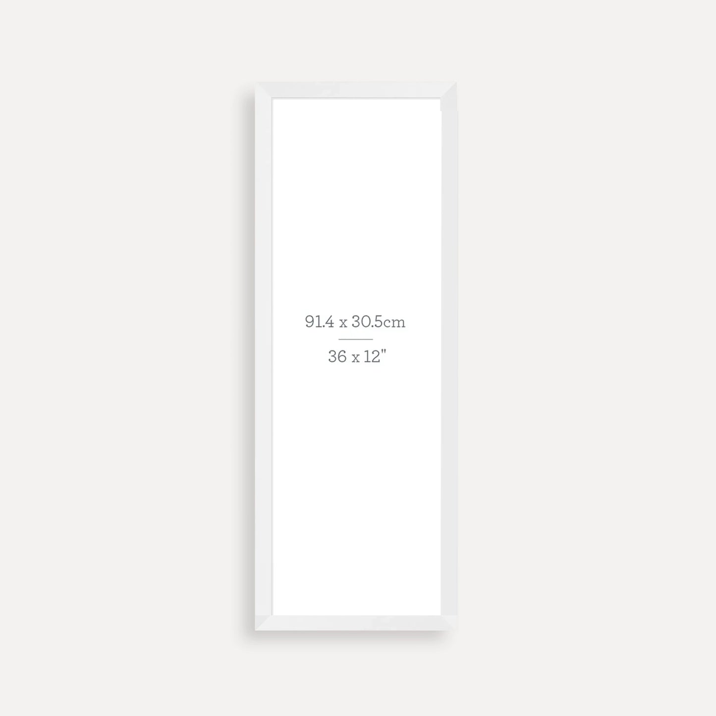 Premium Matte White Panoramic Picture Frame for 91.4 x 30.5cm Artwork