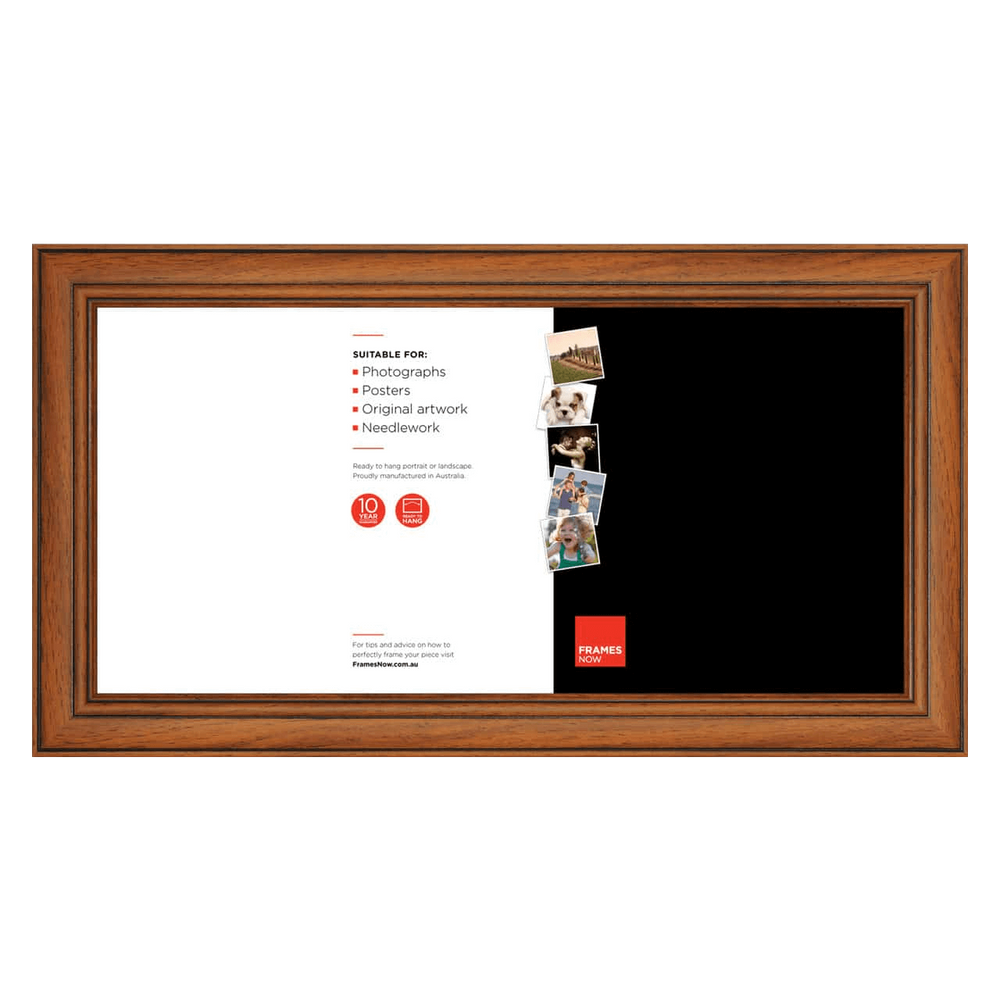 Premium Traditional Walnut Panoramic Picture Frame for 50.8 x 20.3cm Artwork