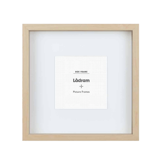 Shadow Box Square Picture Frame with Matboard for 20.3 x 20.3cm Artwork