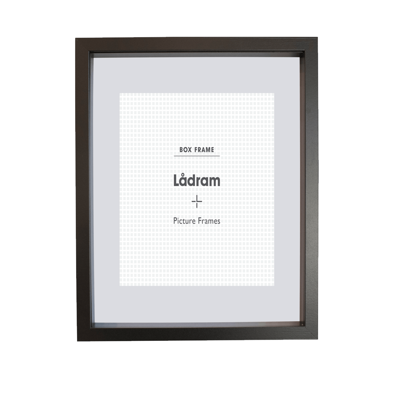 Black Shadow Box Picture Frame with Matboard for 25.4 x 20.3cm Artwork