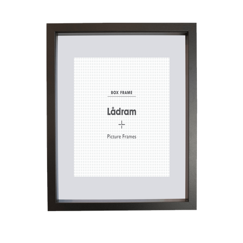 Black Shadow Box Picture Frame with Matboard for 25.4 x 20.3cm Artwork