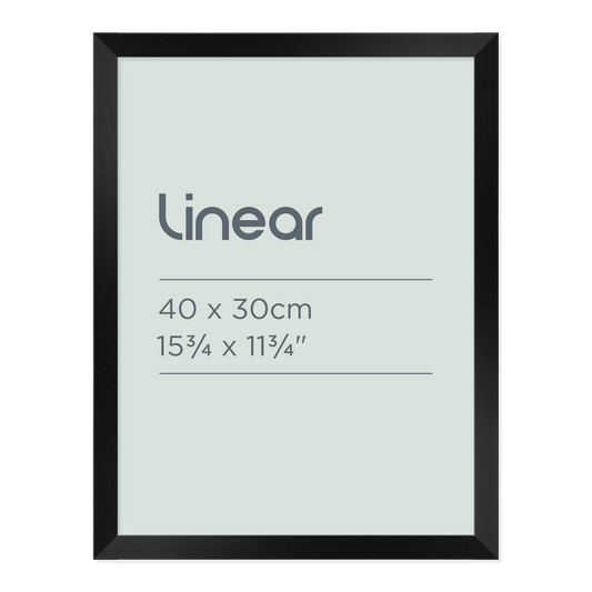 Linear Black Picture Frame For 40 x 30cm Artwork