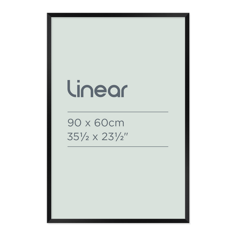 Linear Black Picture Frame for 90 x 60cm Artwork