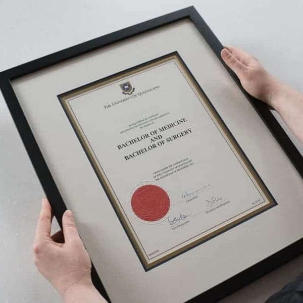 University Degree, Certificate and Award Framing