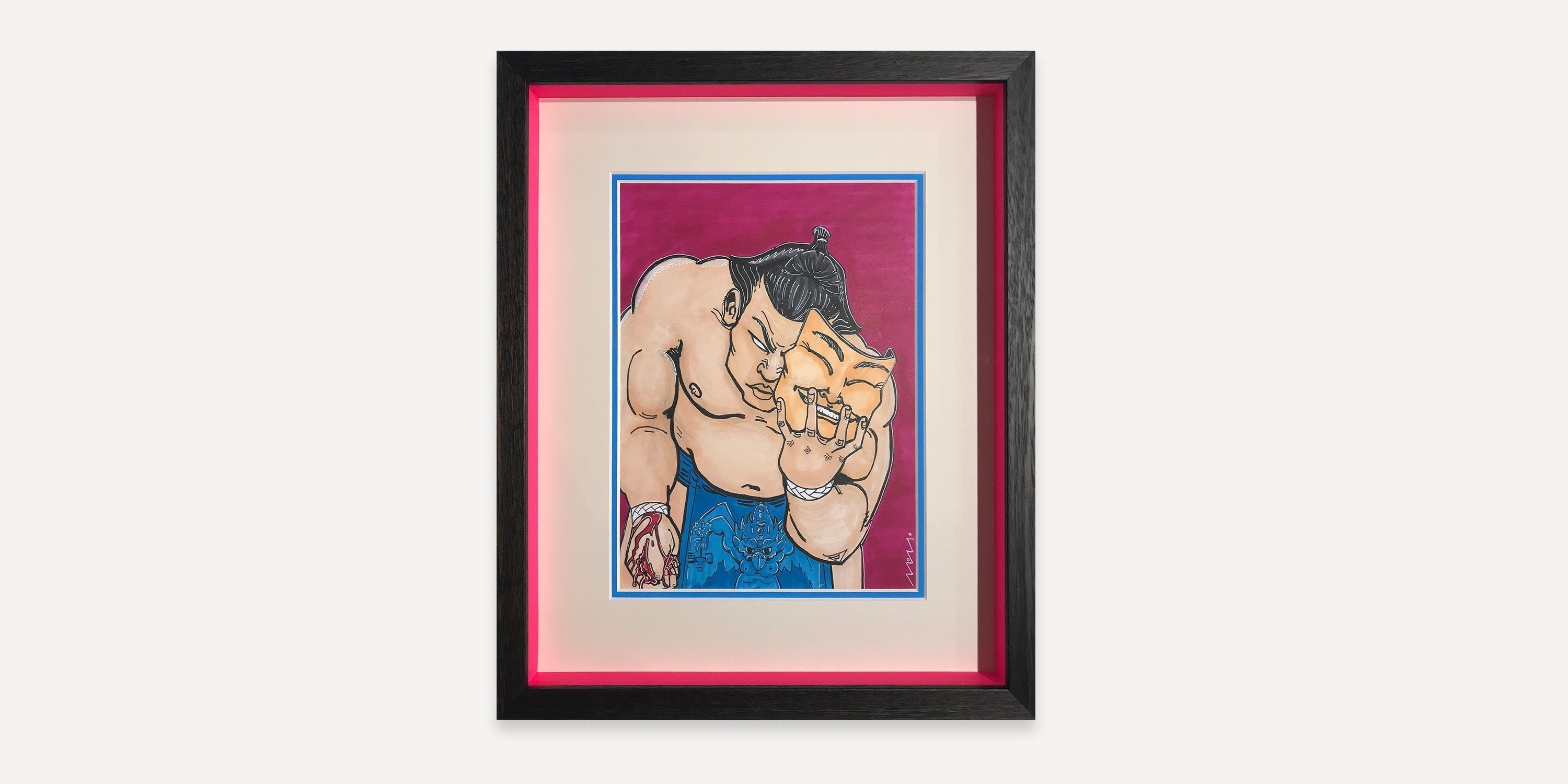 Framing Japanese Pink Sumo Art: A Guide to Modern & Heritage Styling