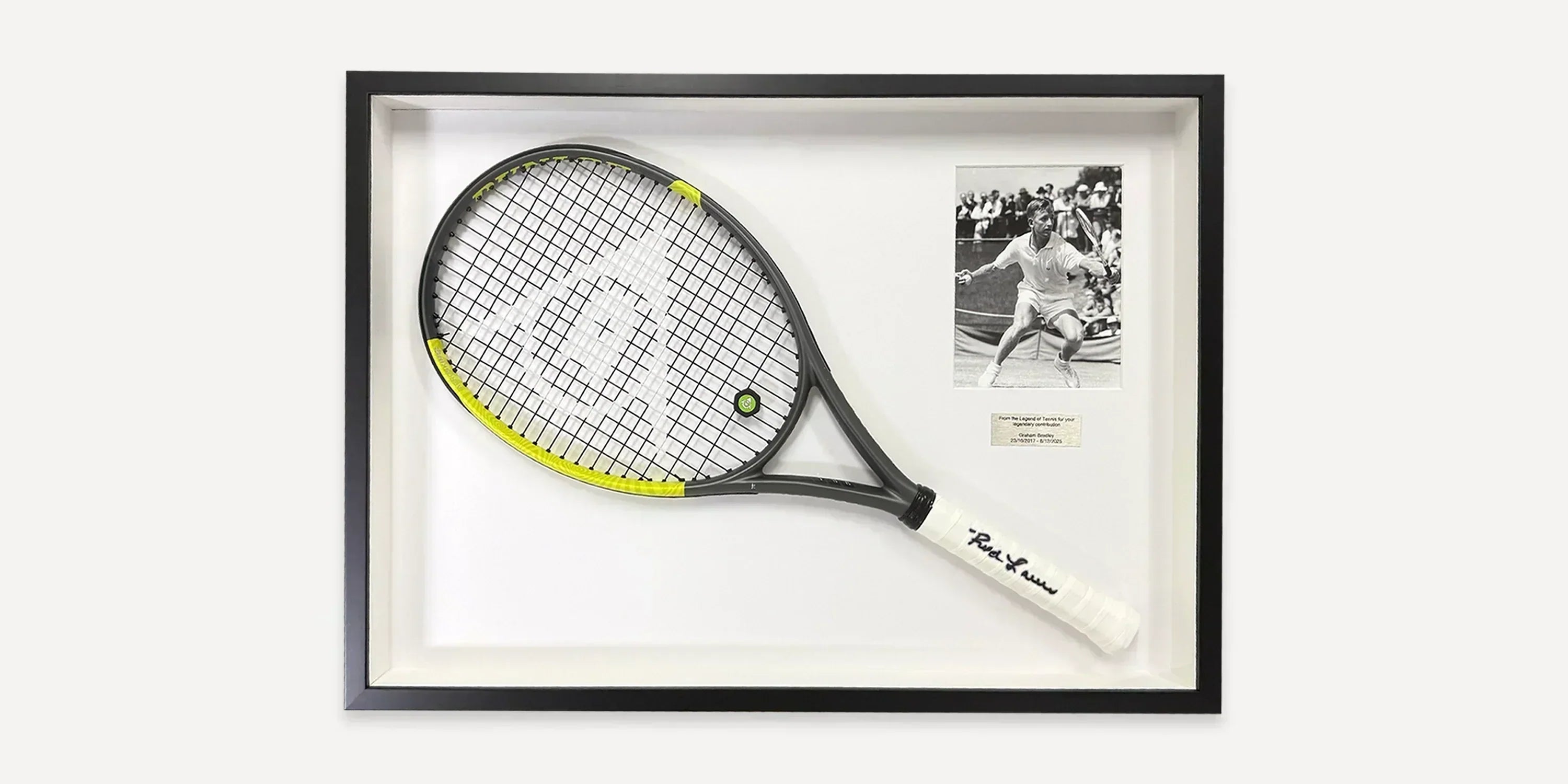Black Racket Frame Framing a Tennis Racquet | Sports Memorabilia Framing | Frames Now