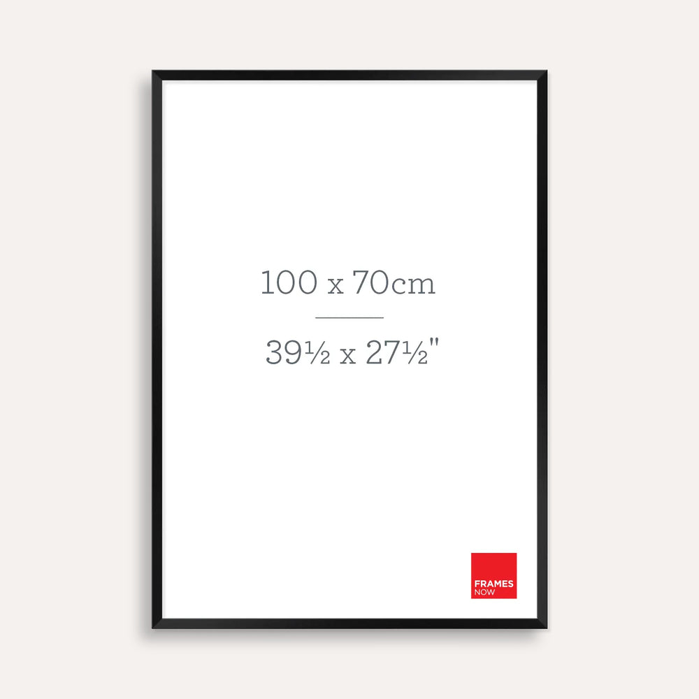 Premium Matte Black Box Picture Frame for 100 x 70cm Artwork