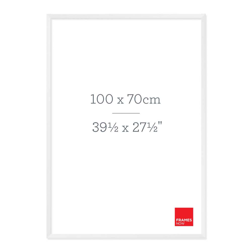 Premium Matte White Box Picture Frame for 100 x 70cm Artwork