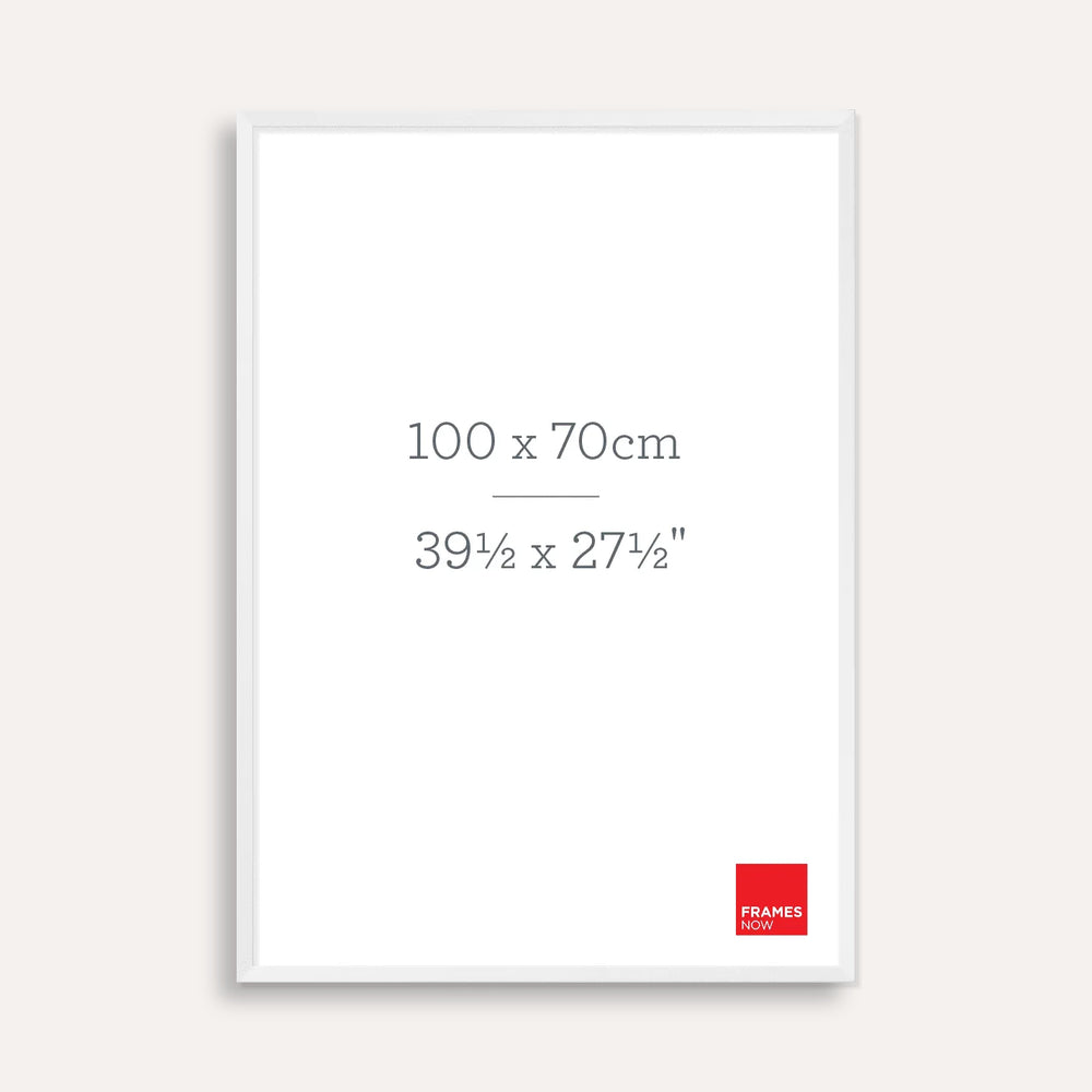 Premium Matte White Box Picture Frame for 100 x 70cm Artwork