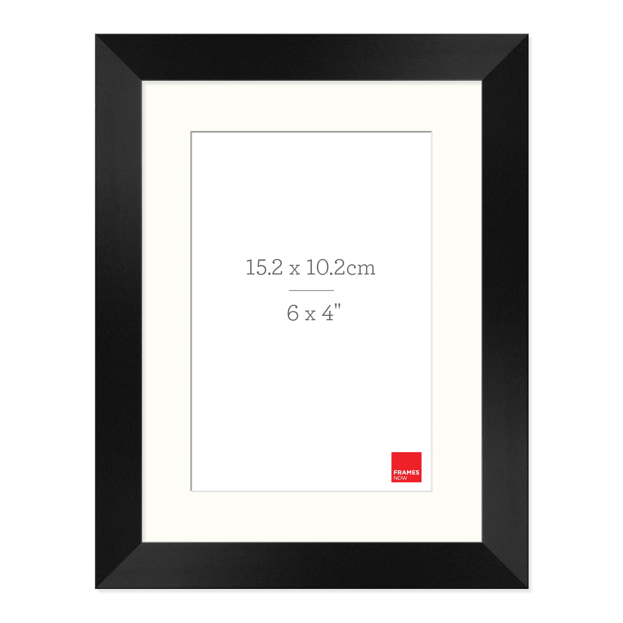 Premium Matte Black Box Picture Frame with Matboard for 15.2 x 10.2cm Artwork