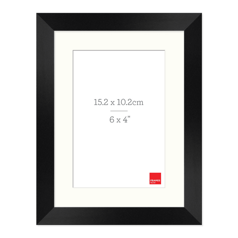 Premium Matte Black Box Picture Frame with Matboard for 15.2 x 10.2cm Artwork
