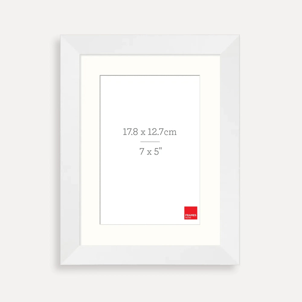 Premium Matte White Box Picture Frame with Matboard for 17.8 x 12.7cm Artwork