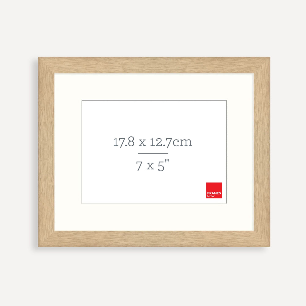 Premium Natural Oak Picture Frame for 17.8 x 12.7cm Artwork