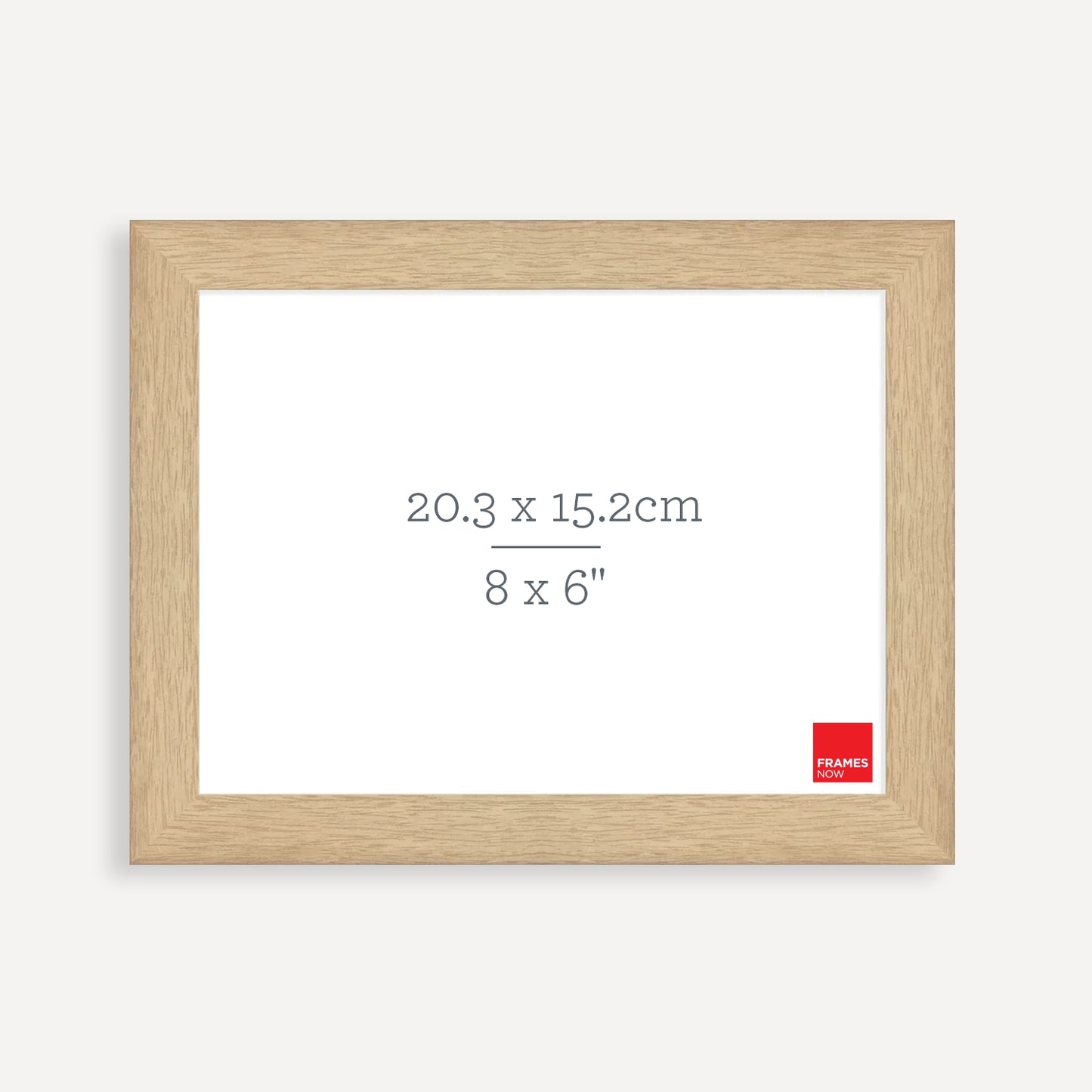 Premium Natural Oak Picture Frame for 20.3 x 15.2cm Artwork