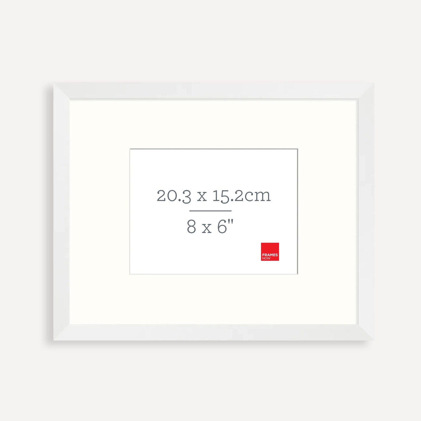 Premium Matte White Box Picture Frame with Matboard for 20.3 x 15.2cm Artwork