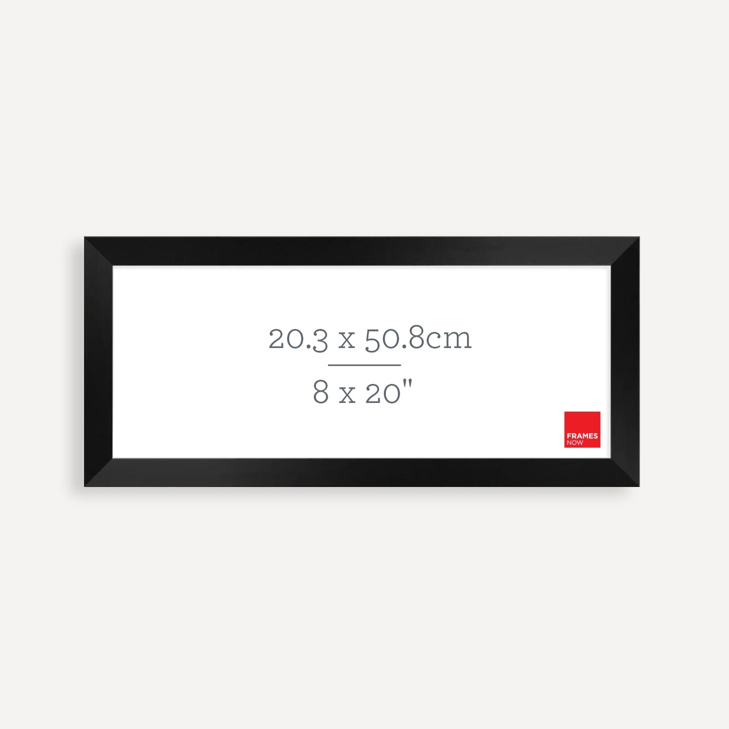 Premium Black Timber Finish Panoramic Picture Frame for 50.8 x 20.3cm Artwork