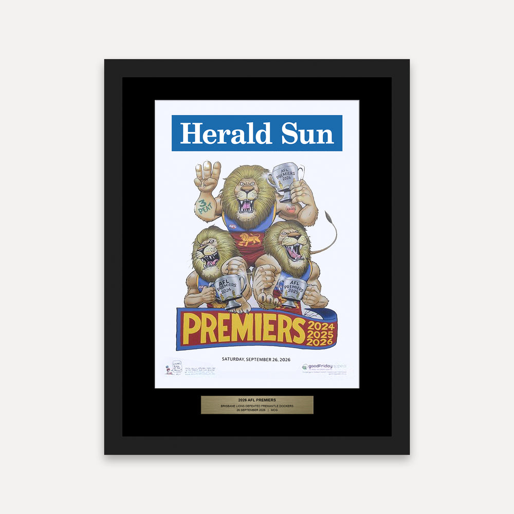 2026 Brisbane Lions Premiership Poster Frame