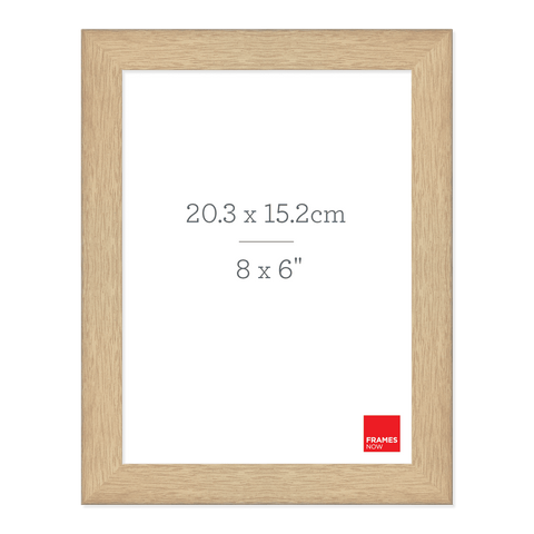 Premium Natural Oak Picture Frame for 20.3 x 15.2cm Artwork