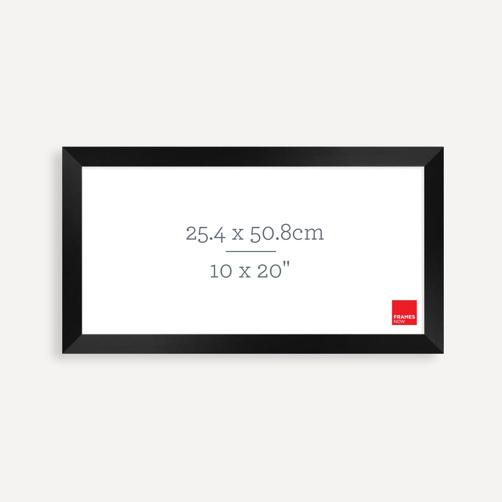Premium Black Timber Finish Panoramic Picture Frame for 50.8 x 25.4cm Artwork