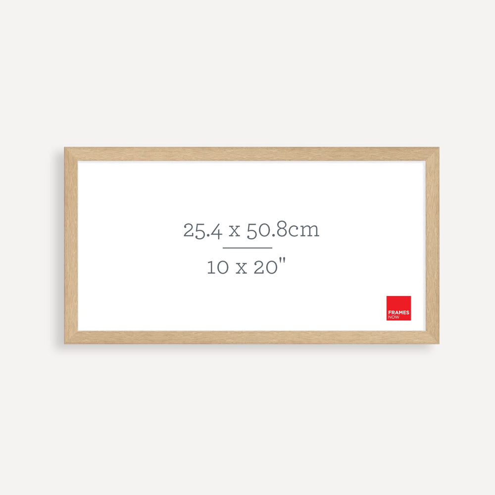 Premium Natural Oak Panoramic Picture Frame for 50.8 x 25.4cm Artwork