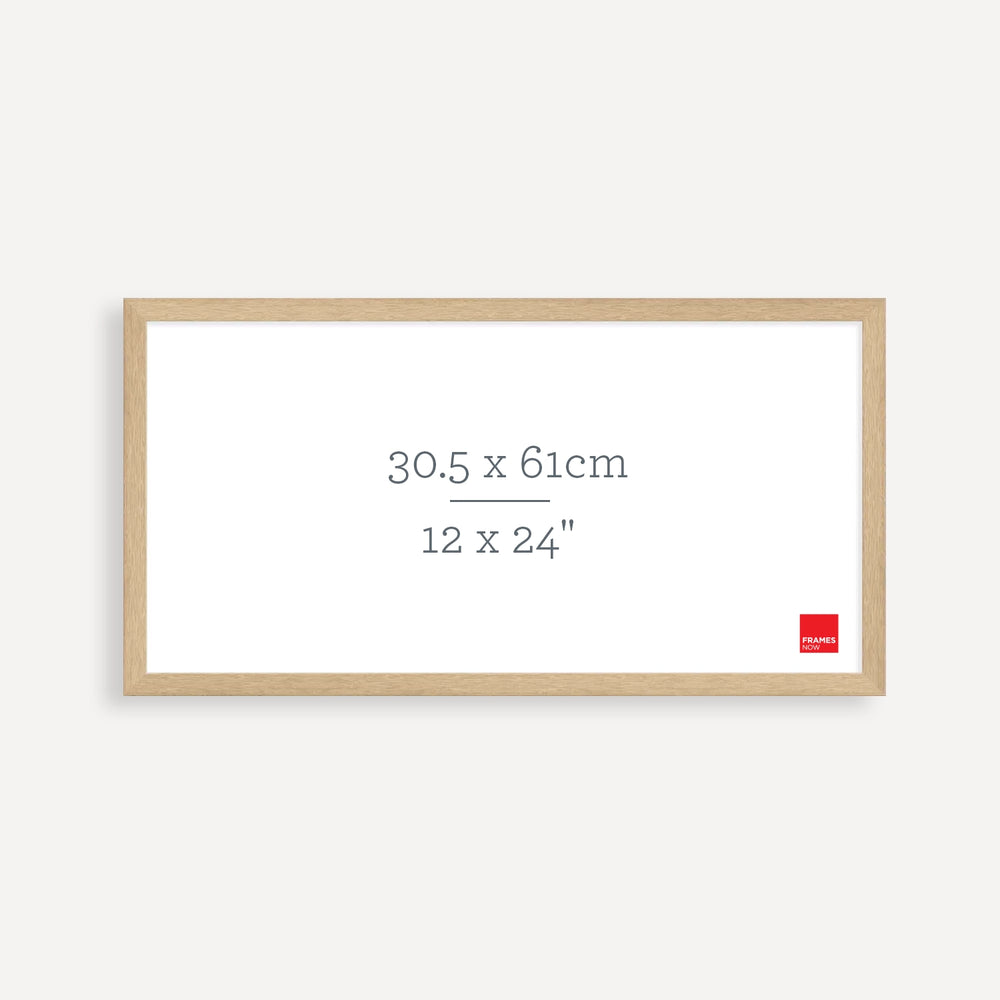Premium Natural Oak Panoramic Picture Frame for 61 x 30.5cm Artwork