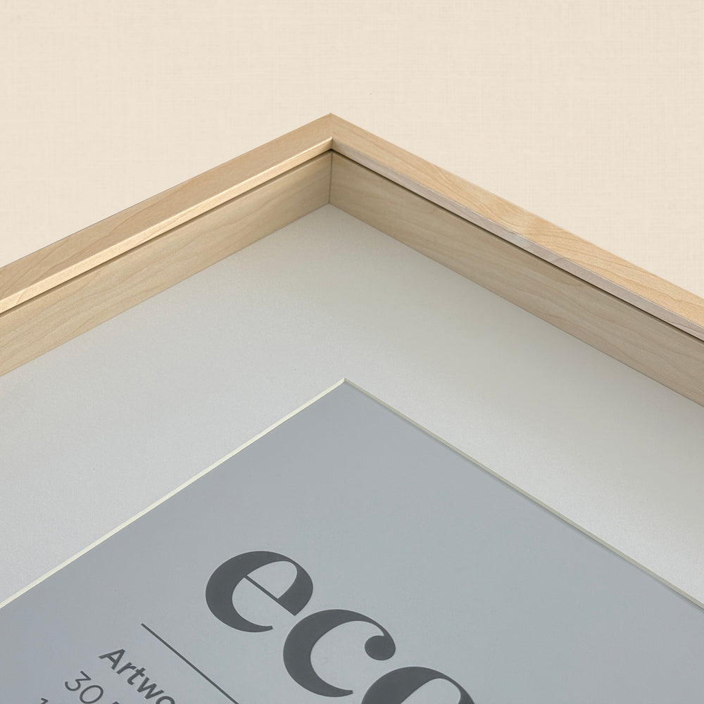 Eco Shadow Box Picture Frame with Matboard for A4 Artwork