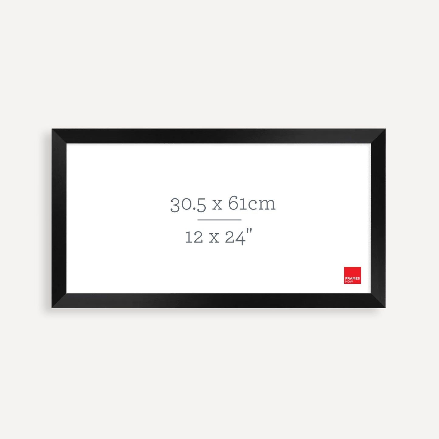 Premium Black Timber Finish Panoramic Picture Frame for 61 x 30.5cm Artwork