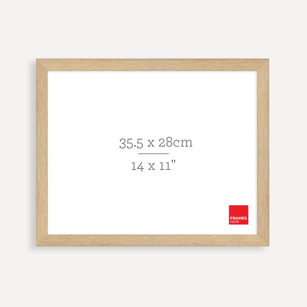 Premium Natural Oak Picture Frame for 35.5 x 28cm Artwork