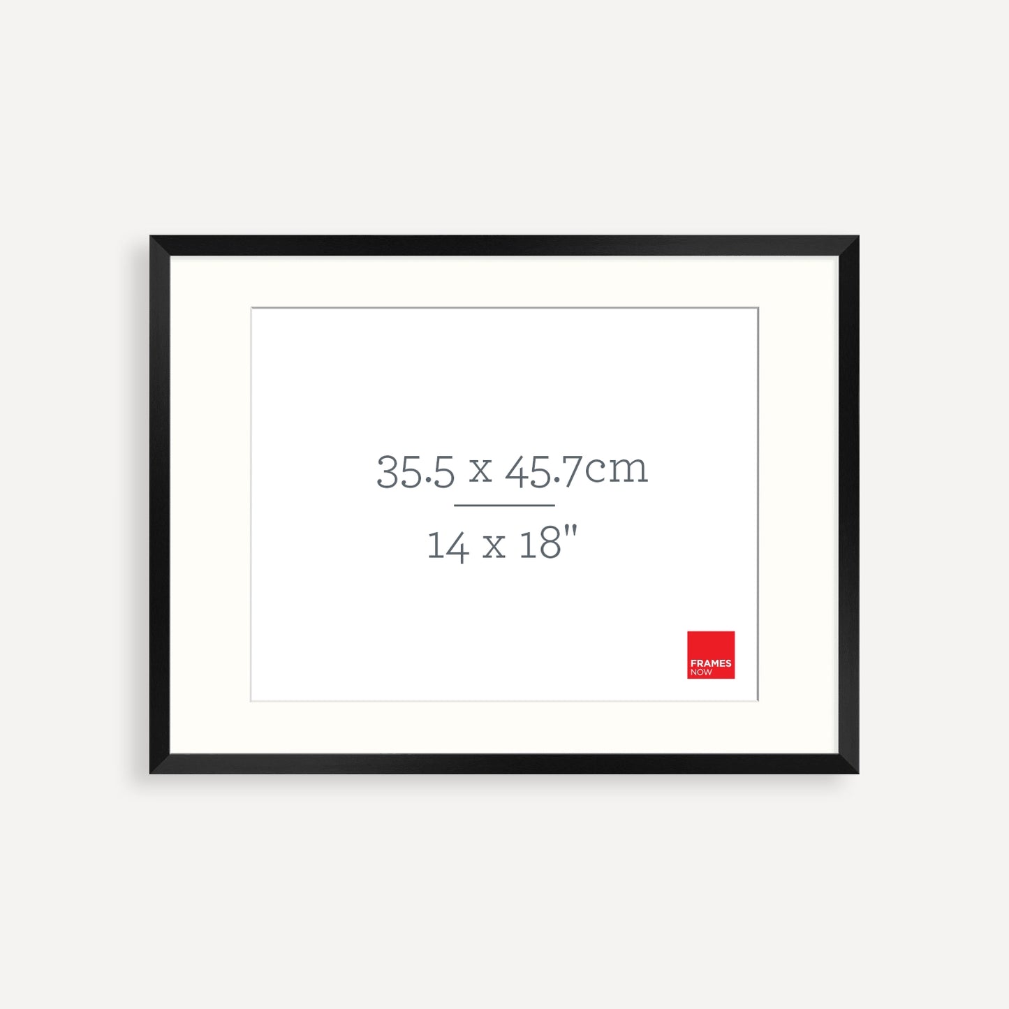 Premium Black Box Style Picture Frame with Matboard for 45.7 x 35.5cm Artwork