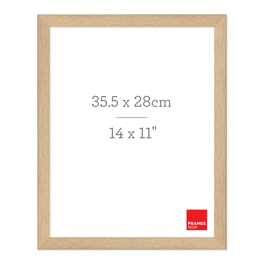 Premium Natural Oak Picture Frame for 35.5 x 28cm Artwork