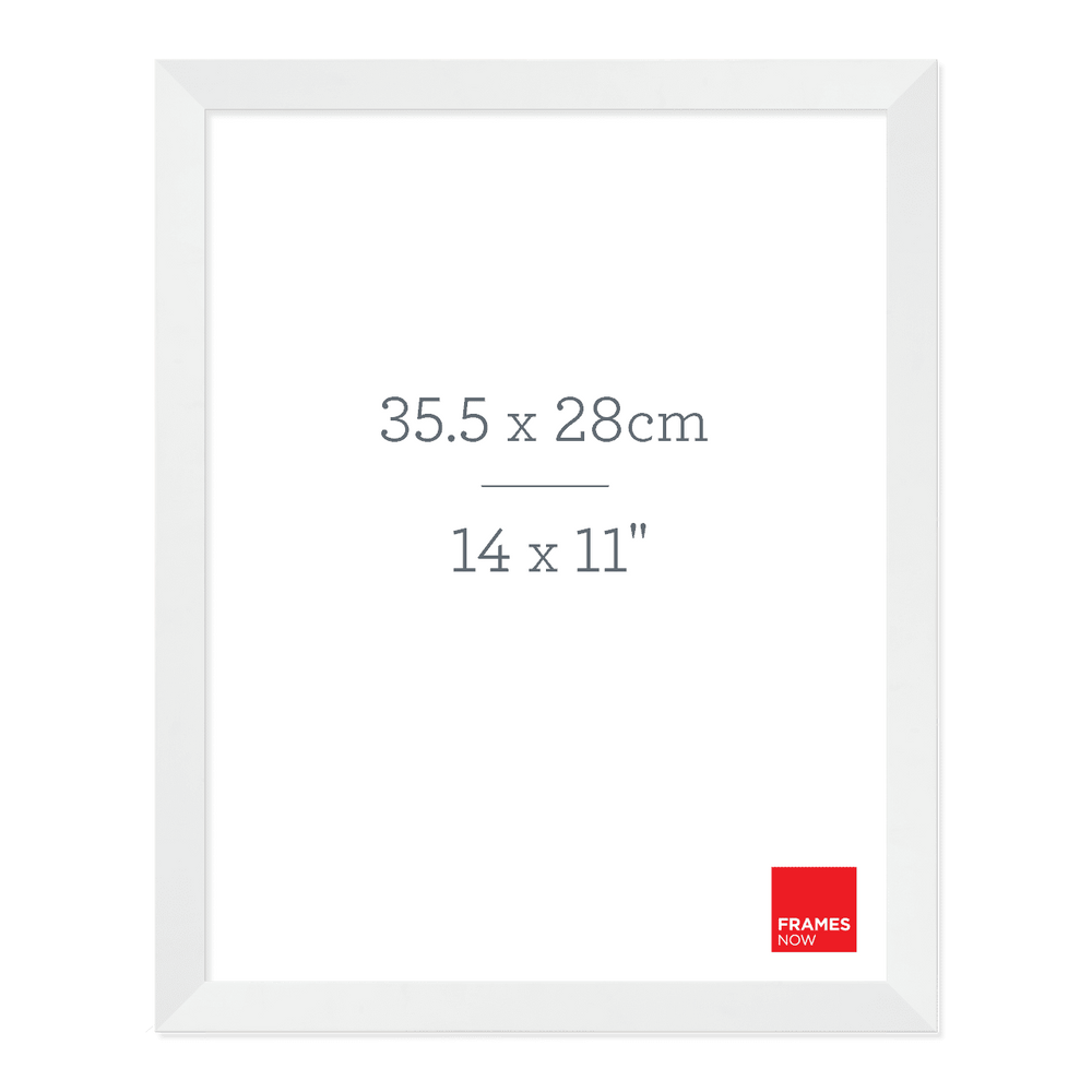 Premium Matte White Box Picture Frame for 35.5 x 28cm Artwork