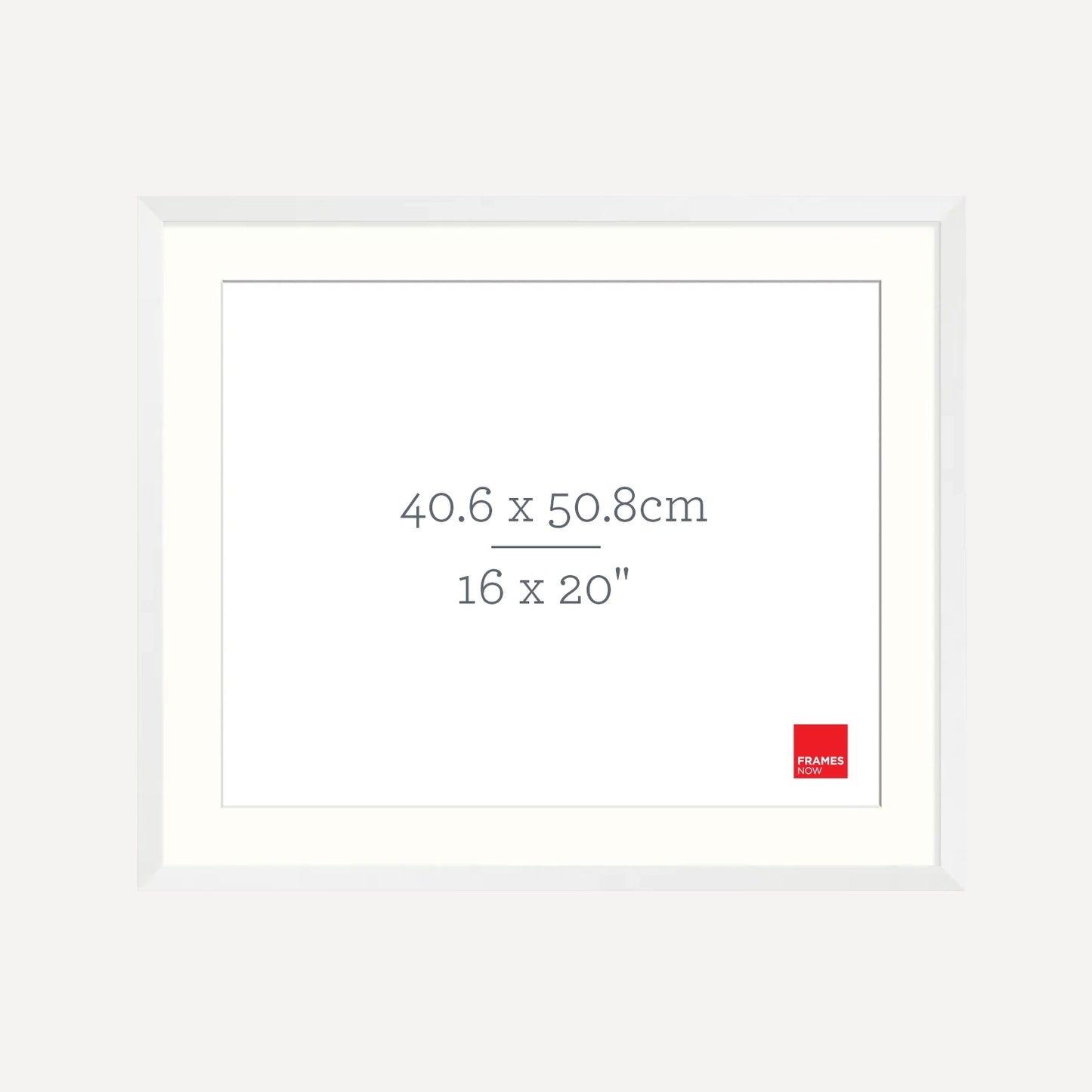 Premium White Box Style Picture Frame with Matboard for 50.8 x 40.6cm Artwork